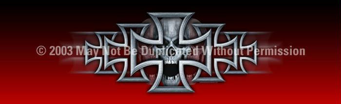 Window Graphic - 20x65 Iron Cross Red