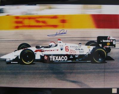 MARIO ANDRETTI SIGNED 16X20 PHOTO - TEXACO