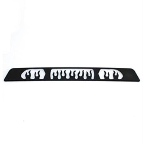 All Sales Flame 3rd Brake Light Cover-Black Powdercoat