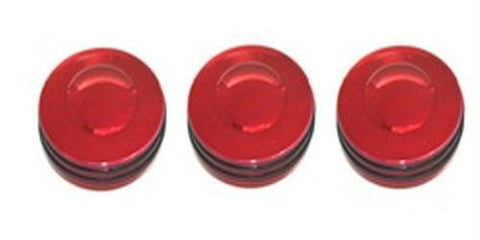 All Sales Interior Dash Knobs (set of 3)- O-ring Red