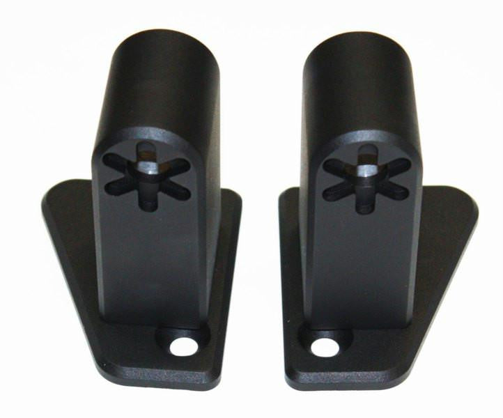 All Sales Side Mirror Relocator Bracket - Pair (mirror head bolts on) Black