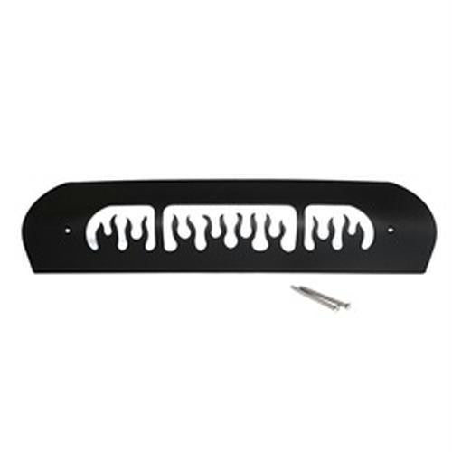 All Sales Flame 3rd Brake Light Cover-Black Powdercoat