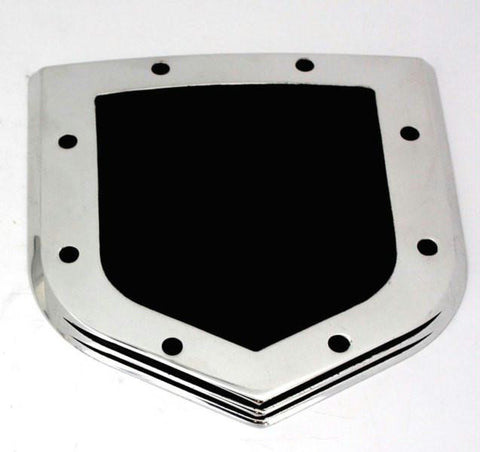 All Sales Tailgate Emblem Emblem Shield Step Style Polished With Black Powdercoated Center