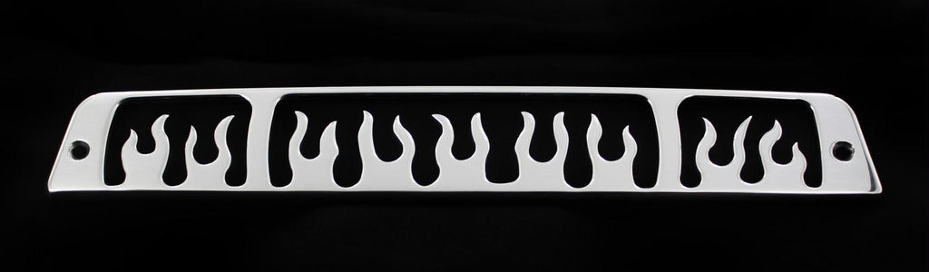 All Sales Flame 3rd Brake Light Cover-Brushed