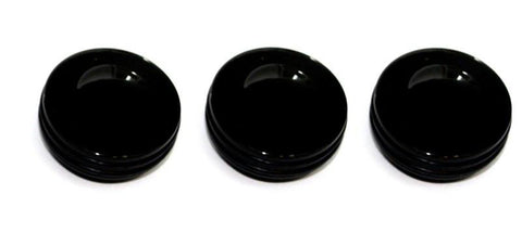 All Sales Interior Dash Knobs (set of 3)- O-ring Black