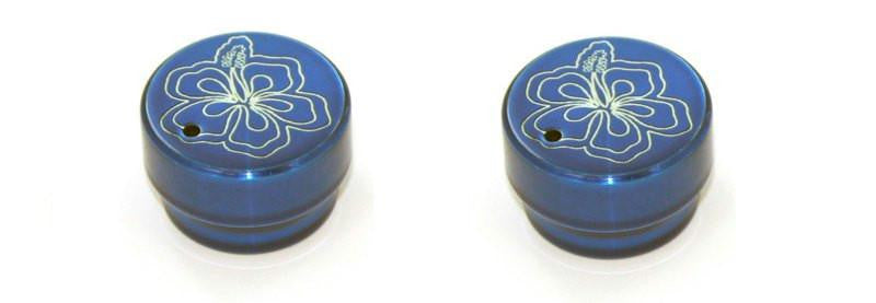 All Sales Interior Dash Knobs (set of 2)- Hibiscus Blue