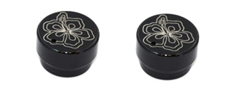 All Sales Interior Dash Knobs (set of 2)- Hibiscus Black