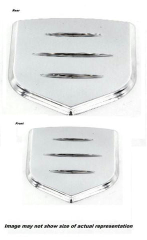 All Sales Grille and Tailgate Emblem Shield Step Style Polished With Ball Milled Lines