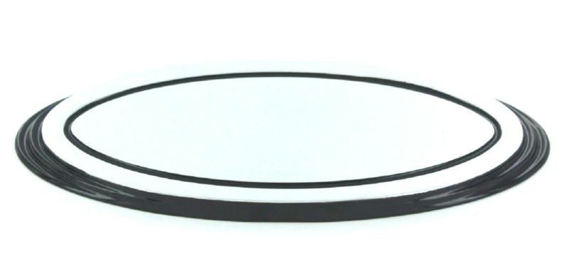 All Sales Grille Emblem Oval Step Style Polished With Black Boarder 5 1-2 Length