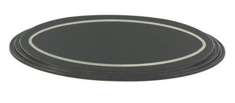 All Sales Grille Emblem Oval Step Style Black Powdercoated With Boarder 5 1-2 Length