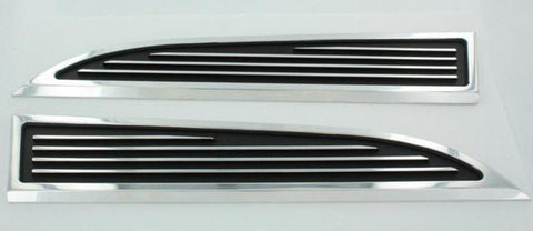 All Sales Hood Vent Grille\s pair -polished with Black Powdercoat