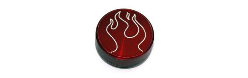 All Sales Interior Dash Knobs (4wd knob)- Flame Red