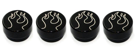 All Sales Interior Dash Knobs (set of 4) AC+4wd knob- Flame Black