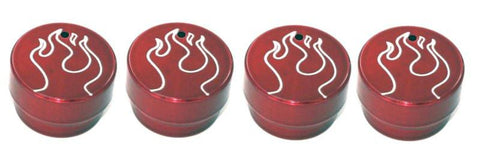 All Sales Interior Dash Knobs (set of 4) AC+4wd knob- Flame Red