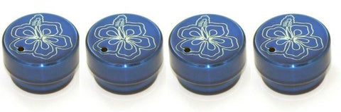 All Sales Interior Dash Knobs(set of 4) AC+4wd knob- Hibiscus Blue