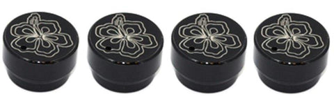 All Sales Interior Dash Knobs (set of 4) AC+4wd knob- Hibiscus Black