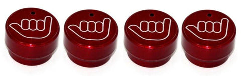 All Sales Interior Dash Knobs (set of 4) AC+4wd knob- Hang Loose Red