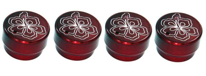 All Sales Interior Dash Knobs (set of 4) AC+4wd knob- Hibiscus Red