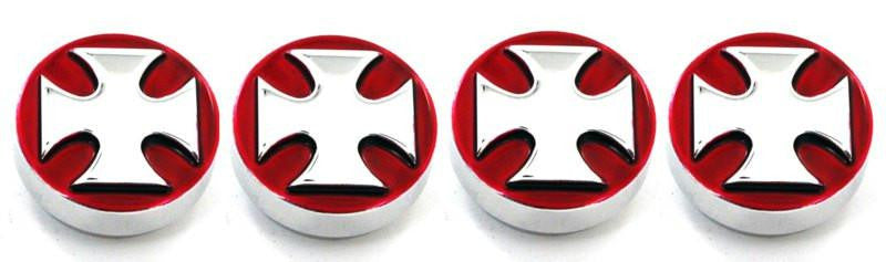 All Sales Interior Dash Knobs (set of 4) AC+4wd knob- Iron Cross Red