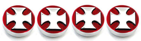 All Sales Interior Dash Knobs (set of 4) AC+4wd knob- Iron Cross Red