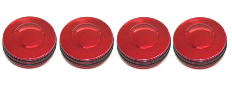 All Sales Interior Dash Knobs (set of 4) AC+4wd knob- O-ring Red