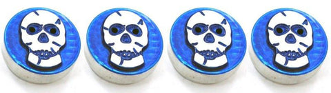 All Sales Interior Dash Knobs (set of 4) AC+4wd knob- Skull Blue