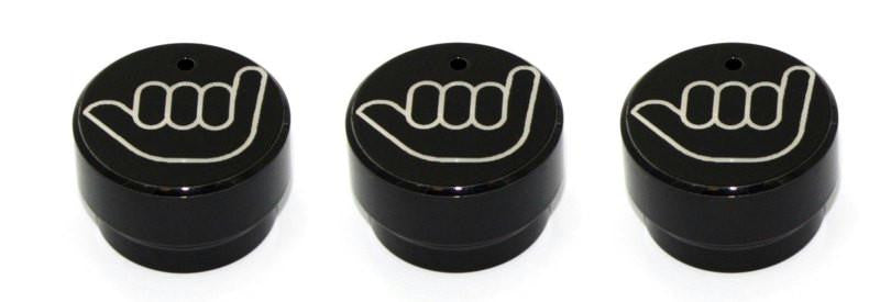 All Sales Interior Dash Knobs (set of 3)- Hang Loose Black