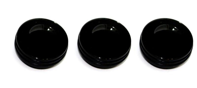 All Sales Interior Dash Knobs (set of 3)- O-ring Black