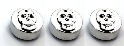 All Sales Interior Dash Knobs (set of 3)- Skull Polished