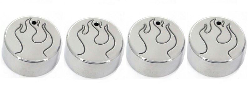 All Sales Interior Dash Knobs (set of 3 & 4wd knob)- Flame Polished