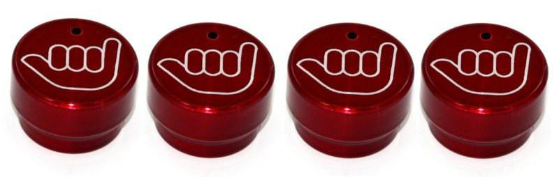 All Sales Interior Dash Knobs (set of 3 & 4wd knob)- Hang Loose Red