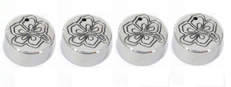 All Sales Interior Dash Knobs (set of 3 & 4wd knob)- Hibiscus Polished