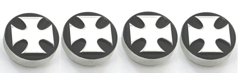 All Sales Interior Dash Knobs (set of 3 & 4wd knob)- Iron Cross Black