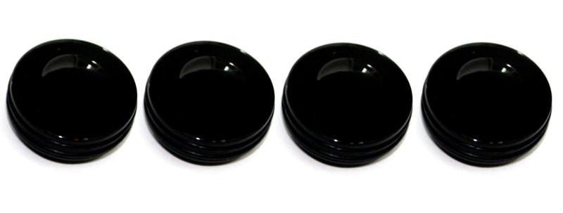 All Sales Interior Dash Knobs (set of 3 & 4wd knob)- O-ring Black