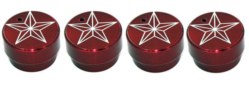 All Sales Interior Dash Knobs (set of 3 & 4wd knob)- Star Red