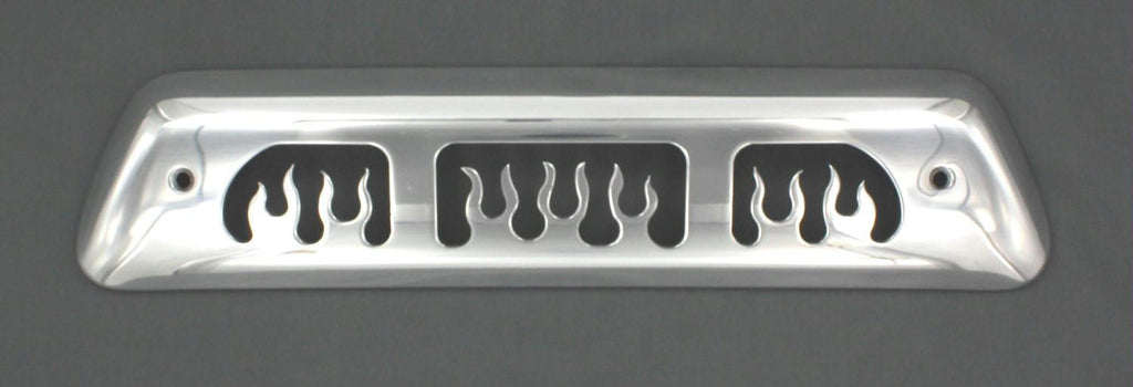 All Sales Flames 3rd Brake Light Cover-Polished