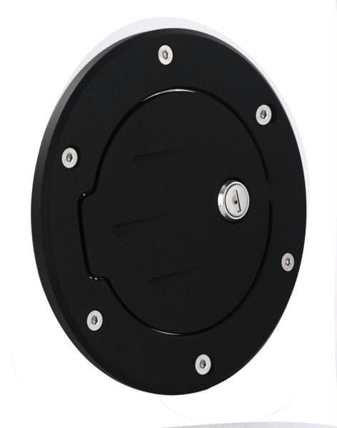 All Sales Race Style Ball-Milled Fuel Dr 6 3-4 Ring O.D. 5 1-8 Door O.D.-Gloss Black Ring and locking door