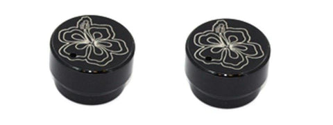 All Sales Interior Dash Knobs (set of 2)- Hibiscus Black