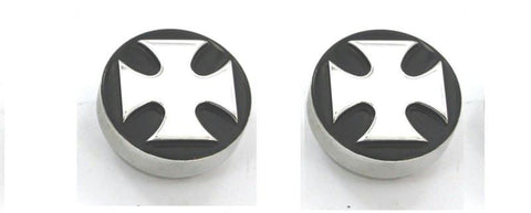 All Sales Interior Dash Knobs (set of 2)- Iron Cross Black