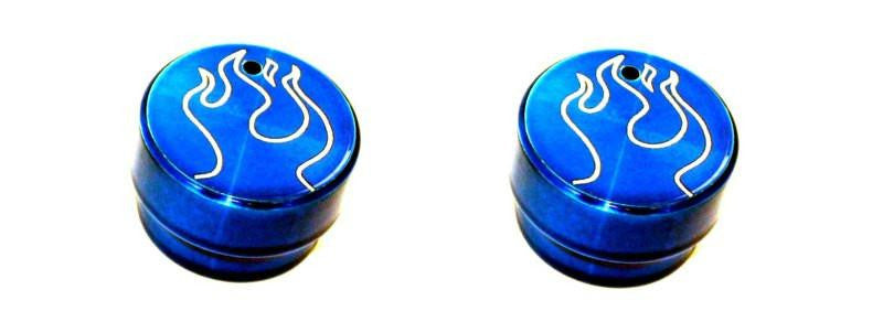 All Sales Interior Dash Knobs (set of 2)- Flame Blue