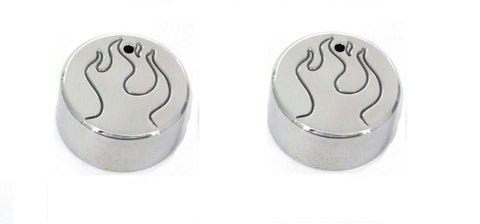 All Sales Interior Dash Knobs (set of 2)- Flame Polished