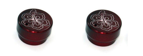 All Sales Interior Dash Knobs (set of 2)- Hibiscus Red