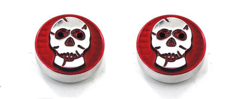 All Sales Interior Dash Knobs (set of 2)- Skull Red