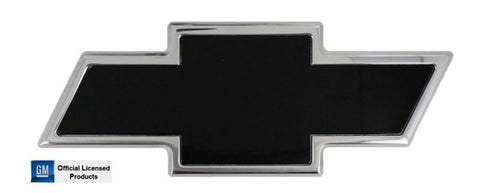 All Sales Chevy Bowtie Tailgate Emblem - Chrome-Black Powdercoat