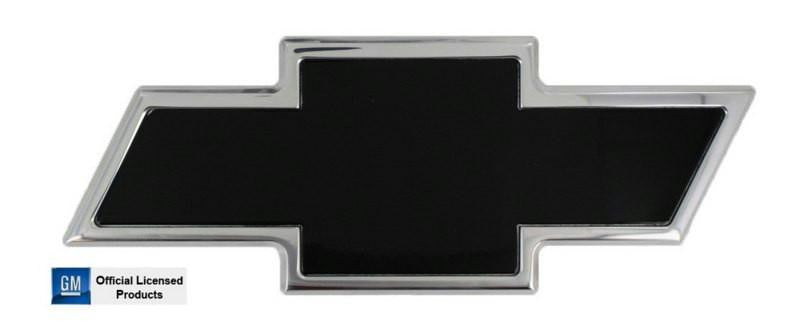 All Sales Chevy Bowtie Tailgate Emblem - Polished-Black Powdercoat