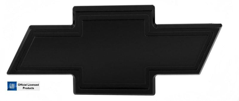 All Sales Chevy Bowtie Tailgate Emblem W-Border- Black Powdercoat