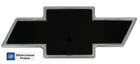 All Sales Chevy Bowtie Grille Emblem - Polished-Black Powdercoat