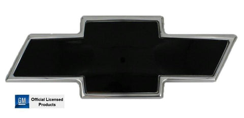 All Sales Chevy Bowtie Grille Emblem - Chrome-Black Powdercoat