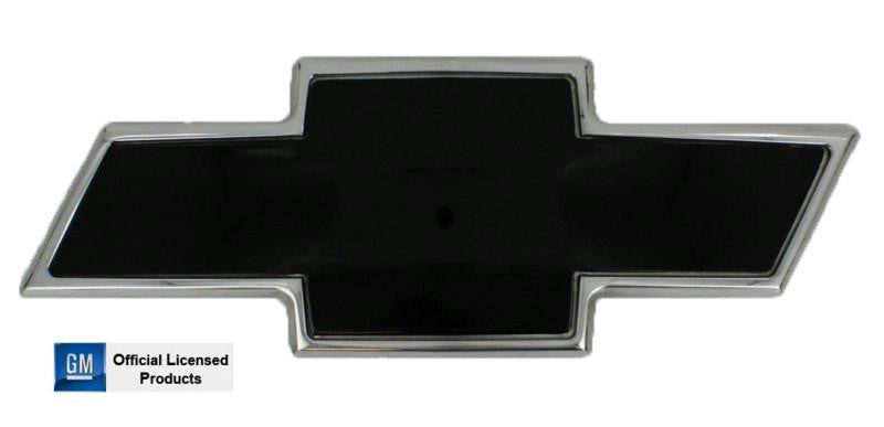 All Sales Chevy Bowtie Grille Emblem - Polished-Black Powdercoat