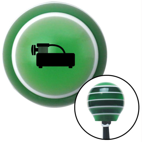 Orange Automotive Compressor Green Stripe Shift Knob with M16 x 15 Insert